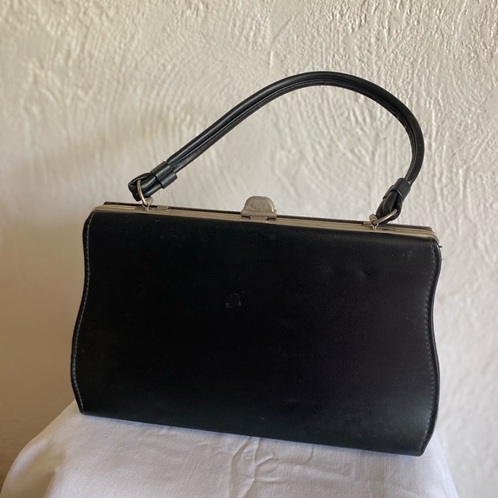 Audrey Hepburn influenced style Chic Black Satchel Bag